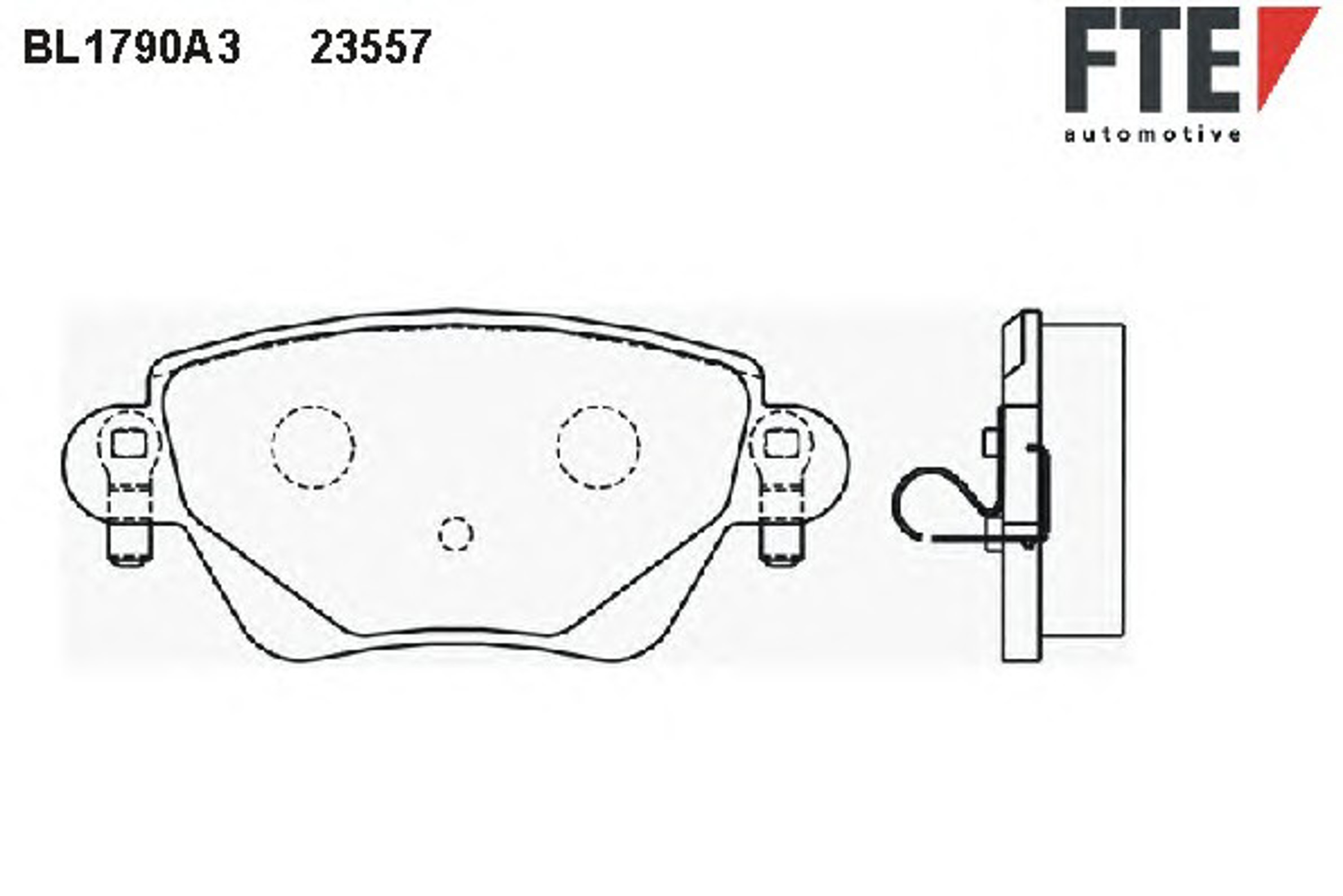 Комплект тормозных колодок дисковый тормоз FTE BL1790A3