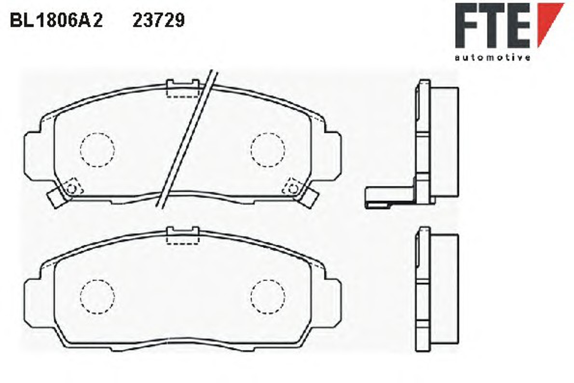 Колодки тормозные дисковые FTE BL1806A2