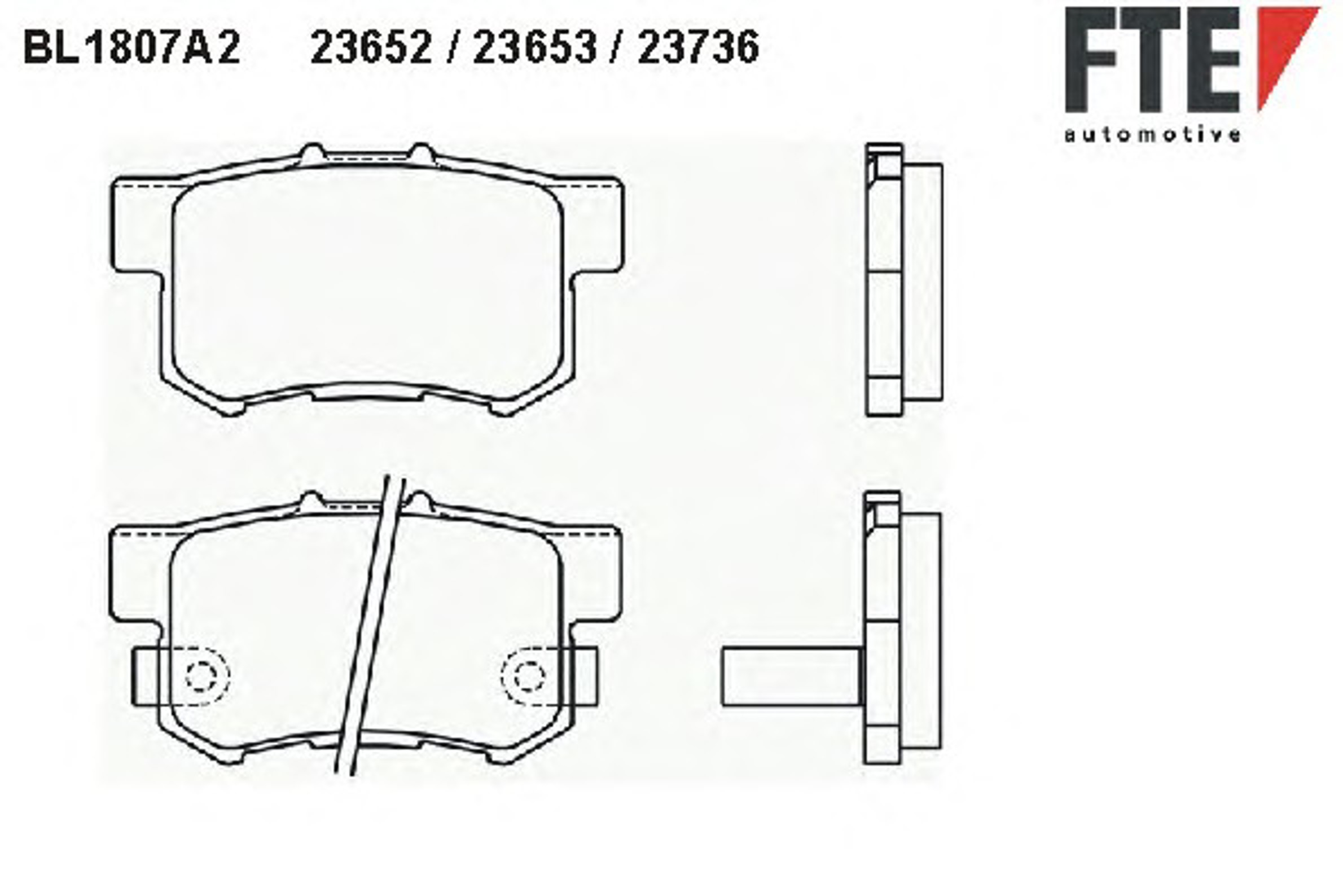 Колодки тормозные дисковые FTE BL1807A2