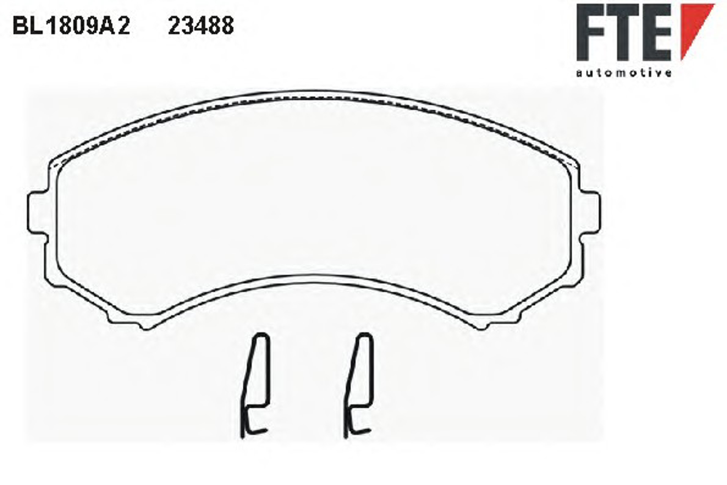 Комплект тормозных колодок дисковый тормоз FTE BL1809A2