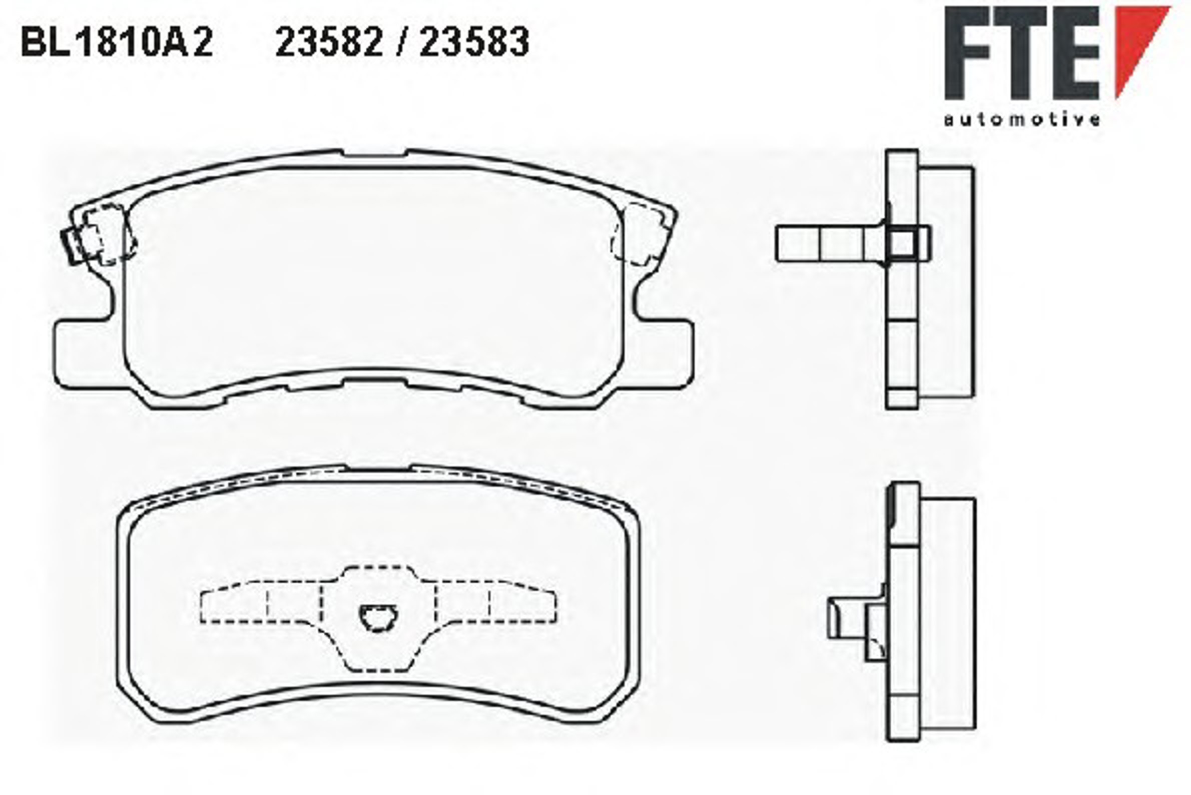 Комплект тормозных колодок дисковый тормоз FTE BL1810A2