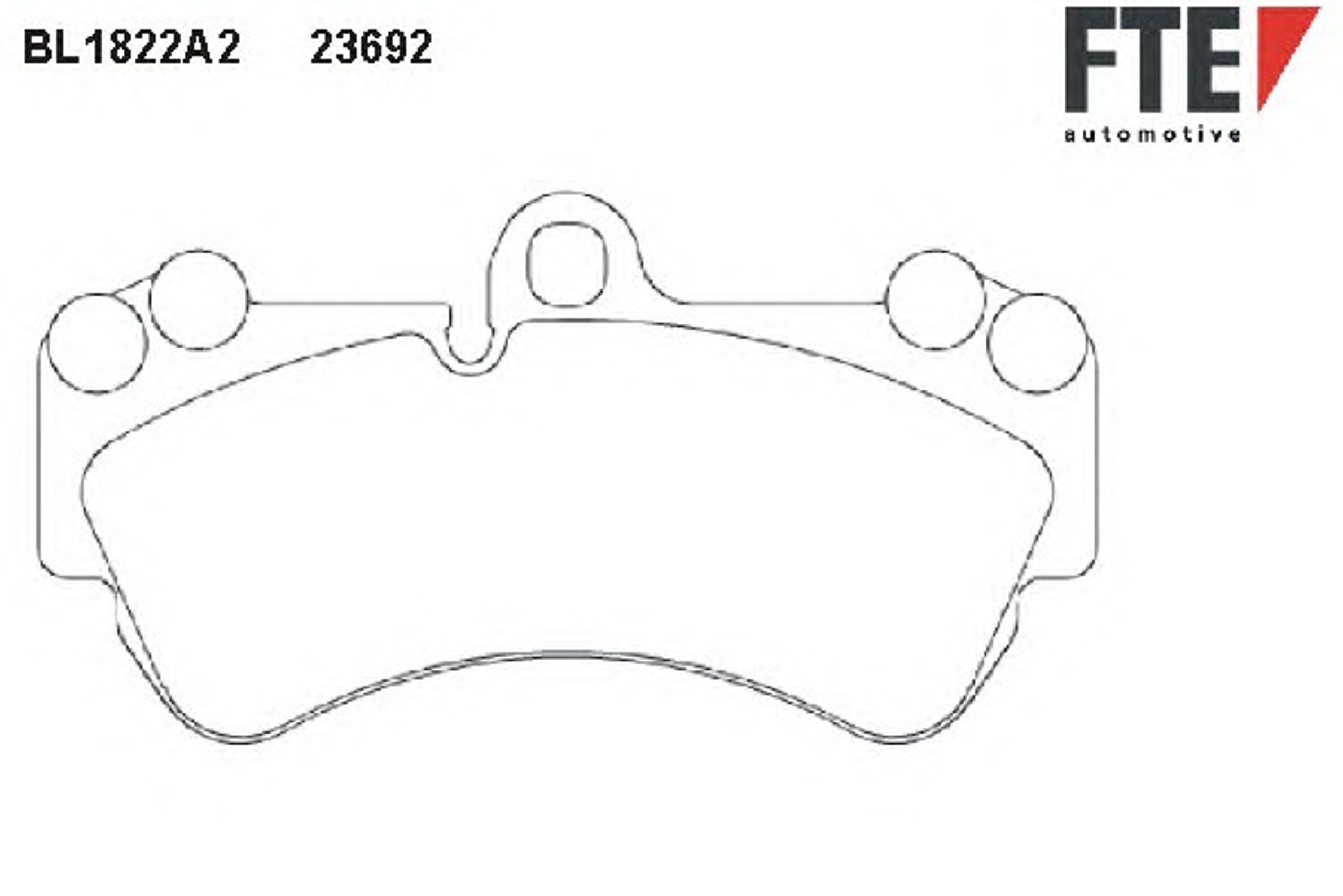 Комплект тормозных колодок дисковый тормоз FTE BL1822A2