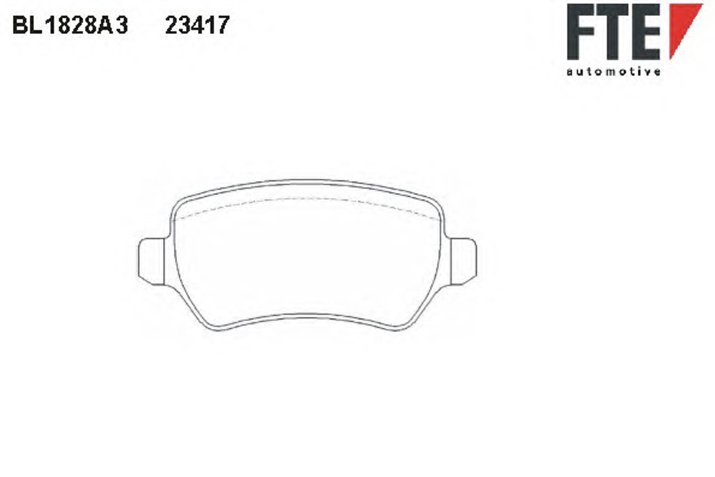 Комплект тормозных колодок дисковый тормоз FTE BL1828A3