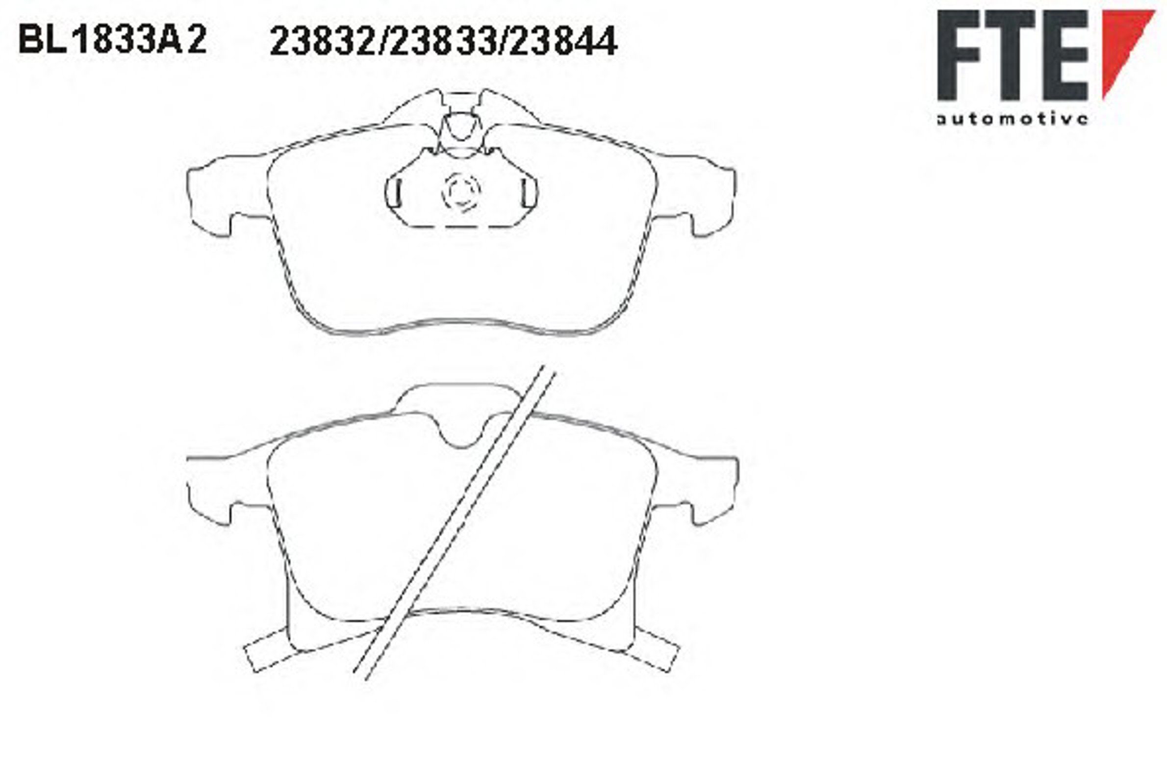 Комплект тормозных колодок дисковый тормоз FTE BL1833A2