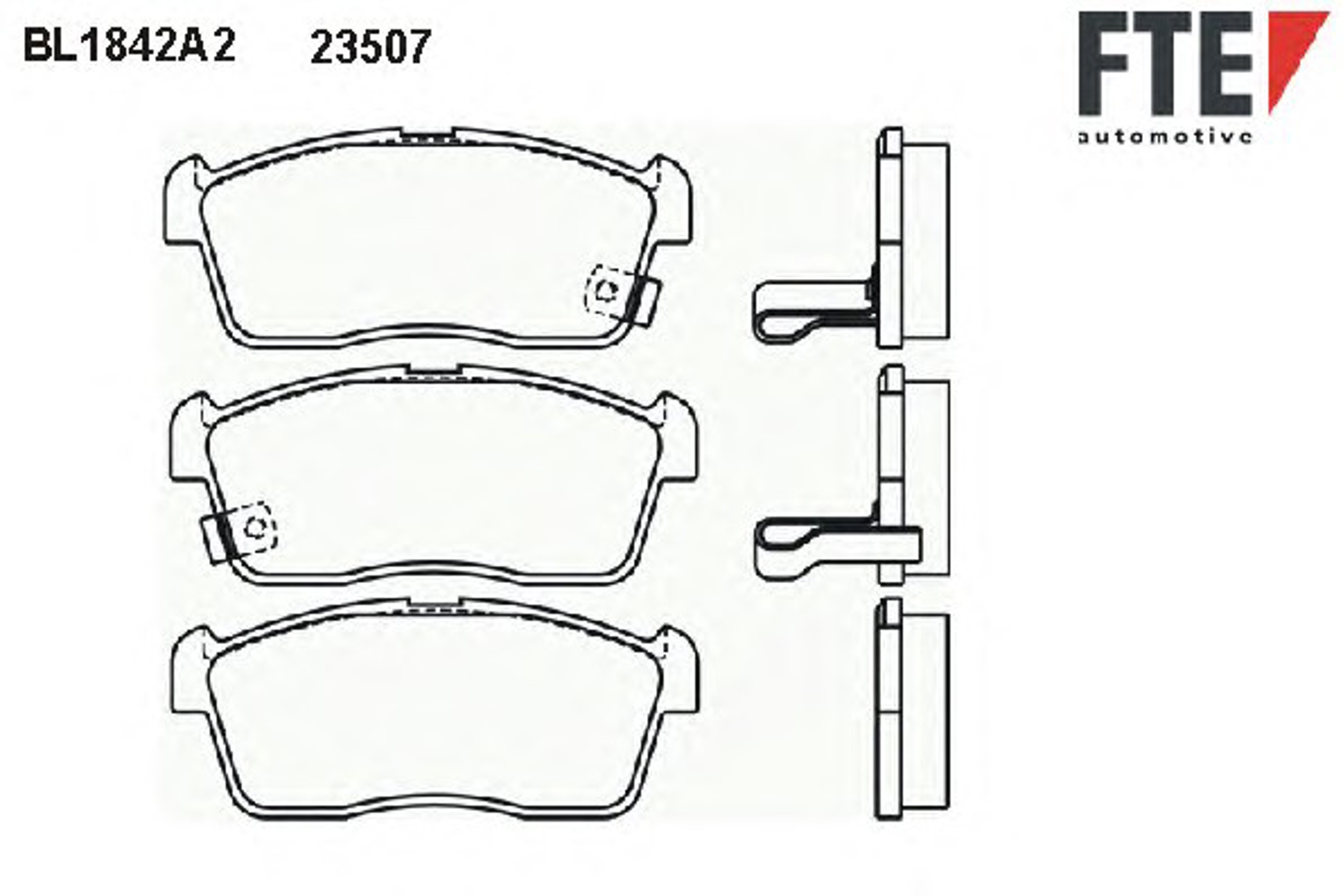 Колодки тормозные дисковые FTE BL1842A2
