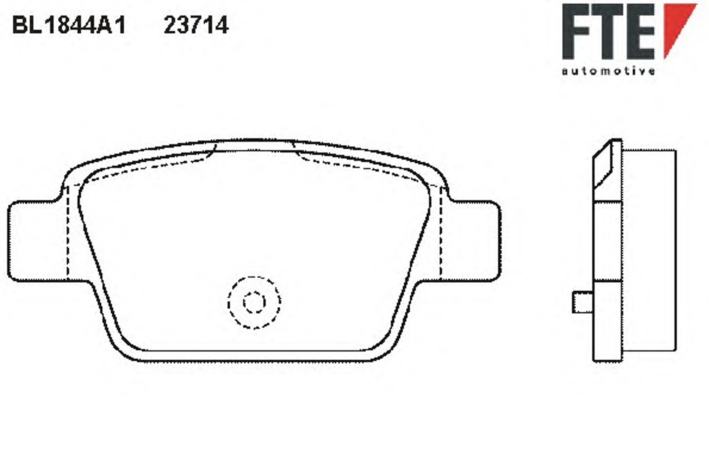Комплект тормозных колодок дисковый тормоз FTE BL1844A1