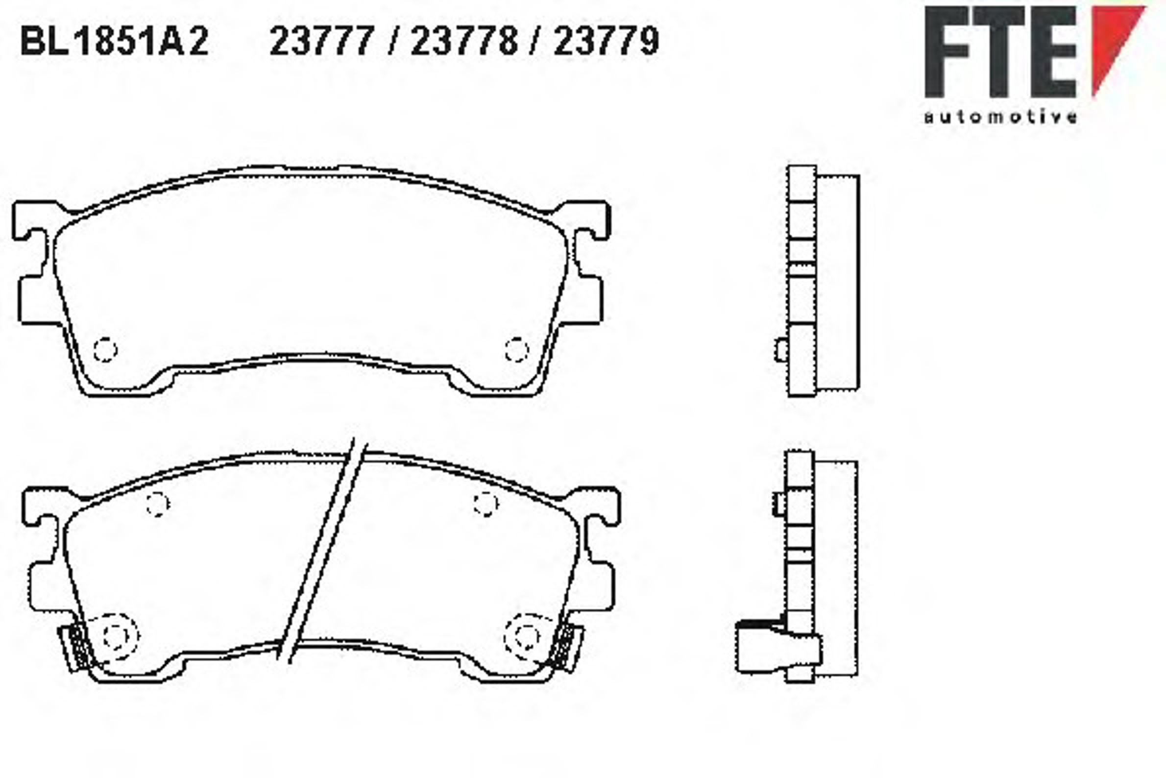 Колодки тормозные дисковые FTE BL1851A2