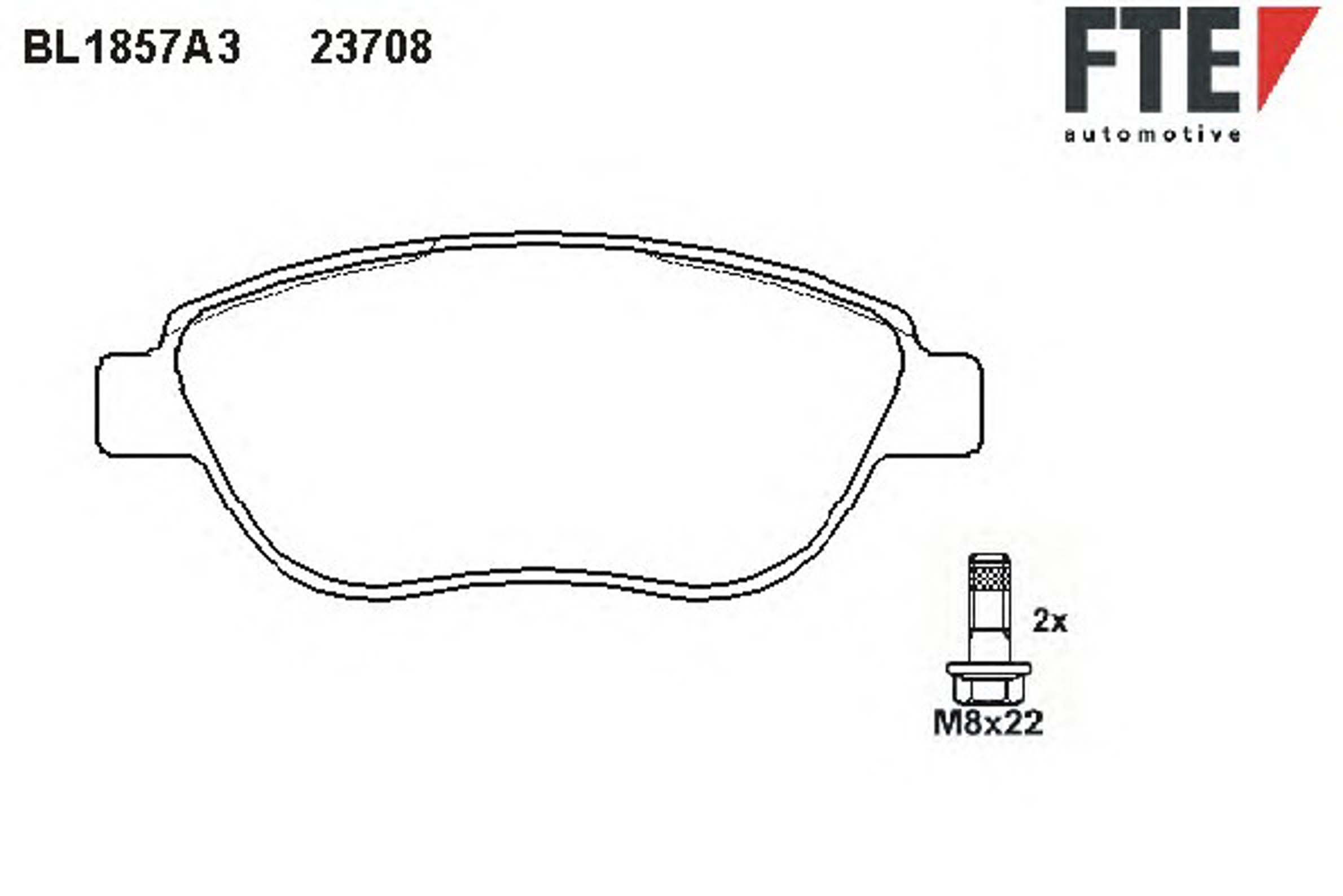 Колодки тормозные дисковые FTE BL1857A3