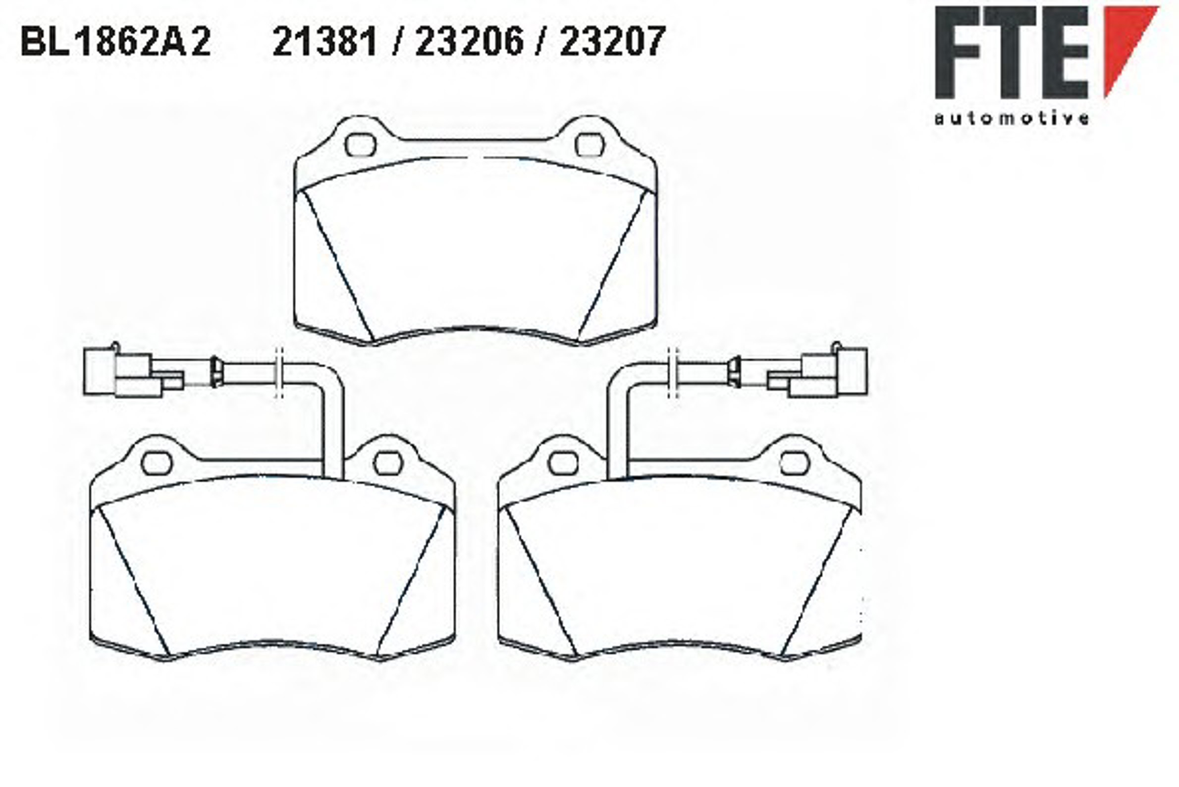 Колодки тормозные дисковые FTE BL1862A2
