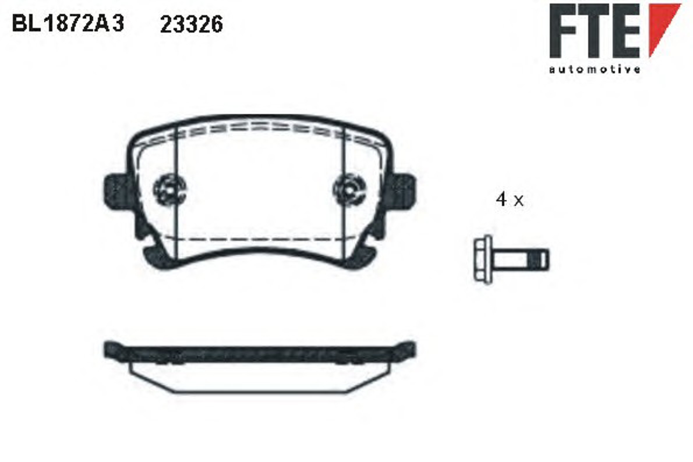 Колодки тормозные дисковые FTE BL1872A3