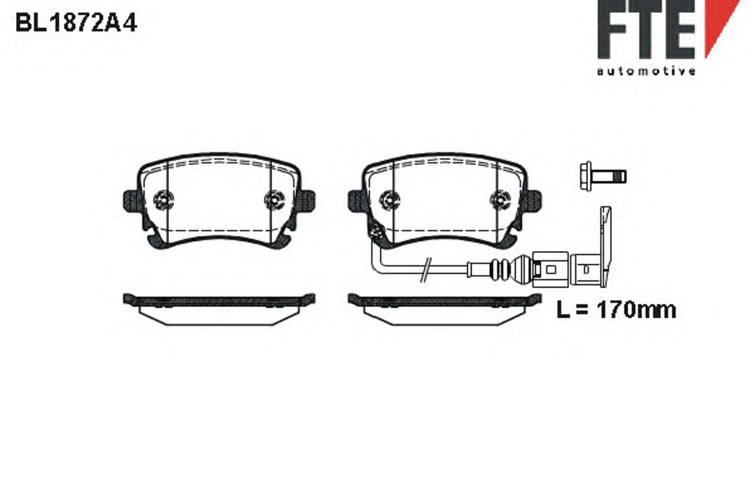 Колодки тормозные дисковые FTE BL1872A4