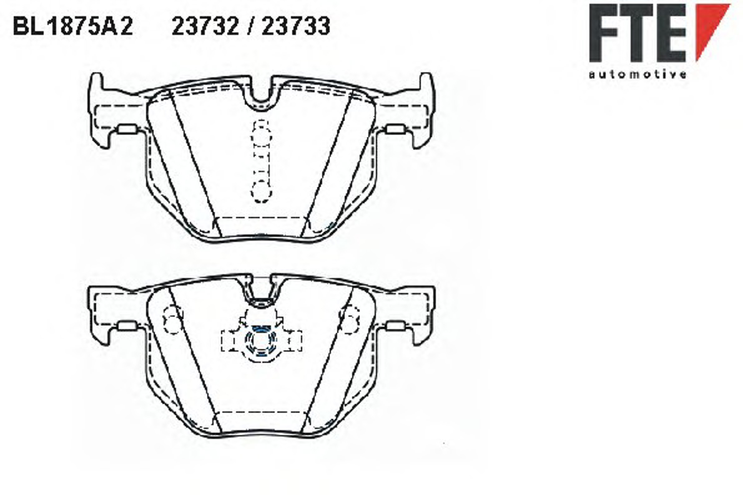 Комплект тормозных колодок дисковый тормоз FTE BL1875A2