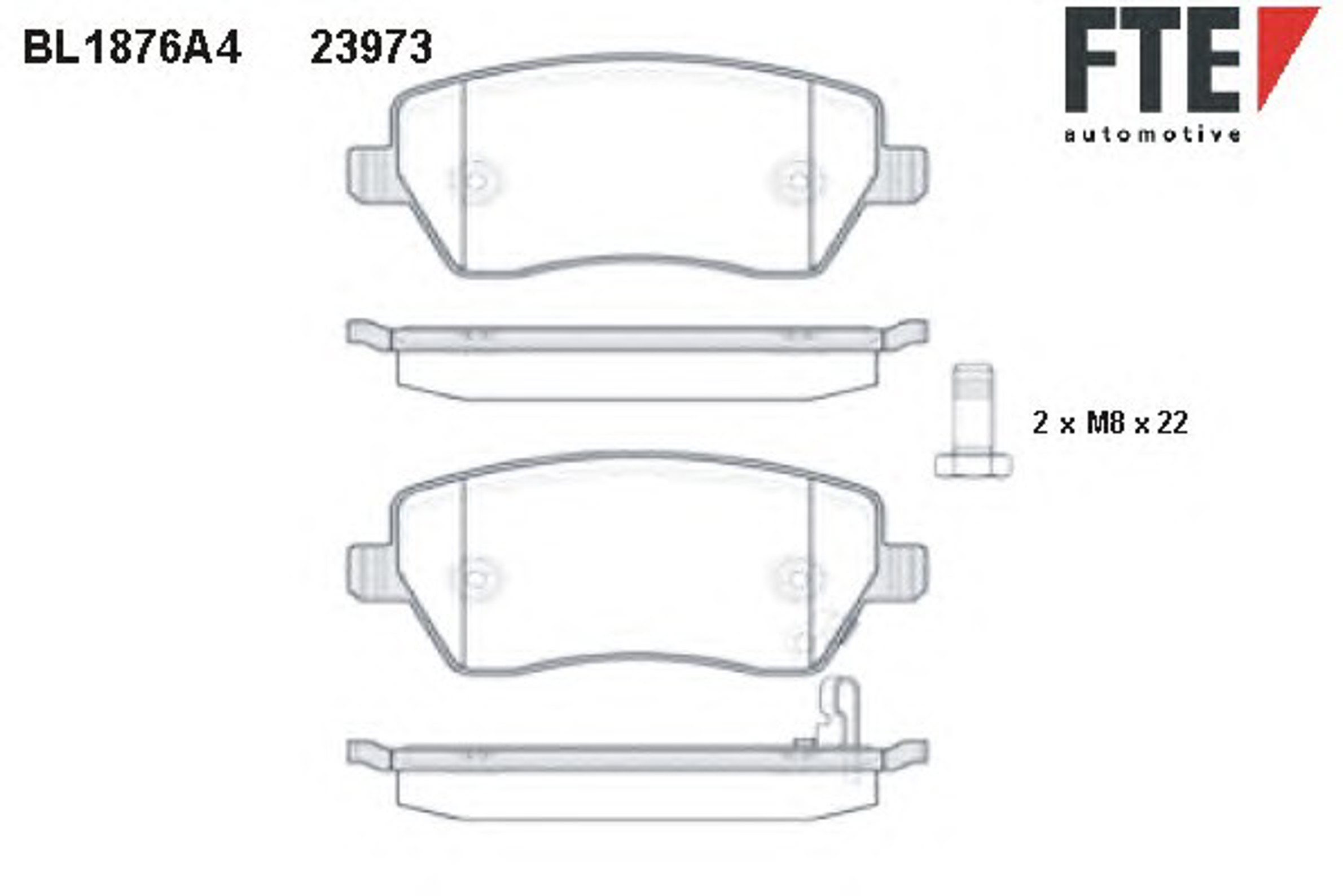 Колодки тормозные дисковые FTE BL1876A4