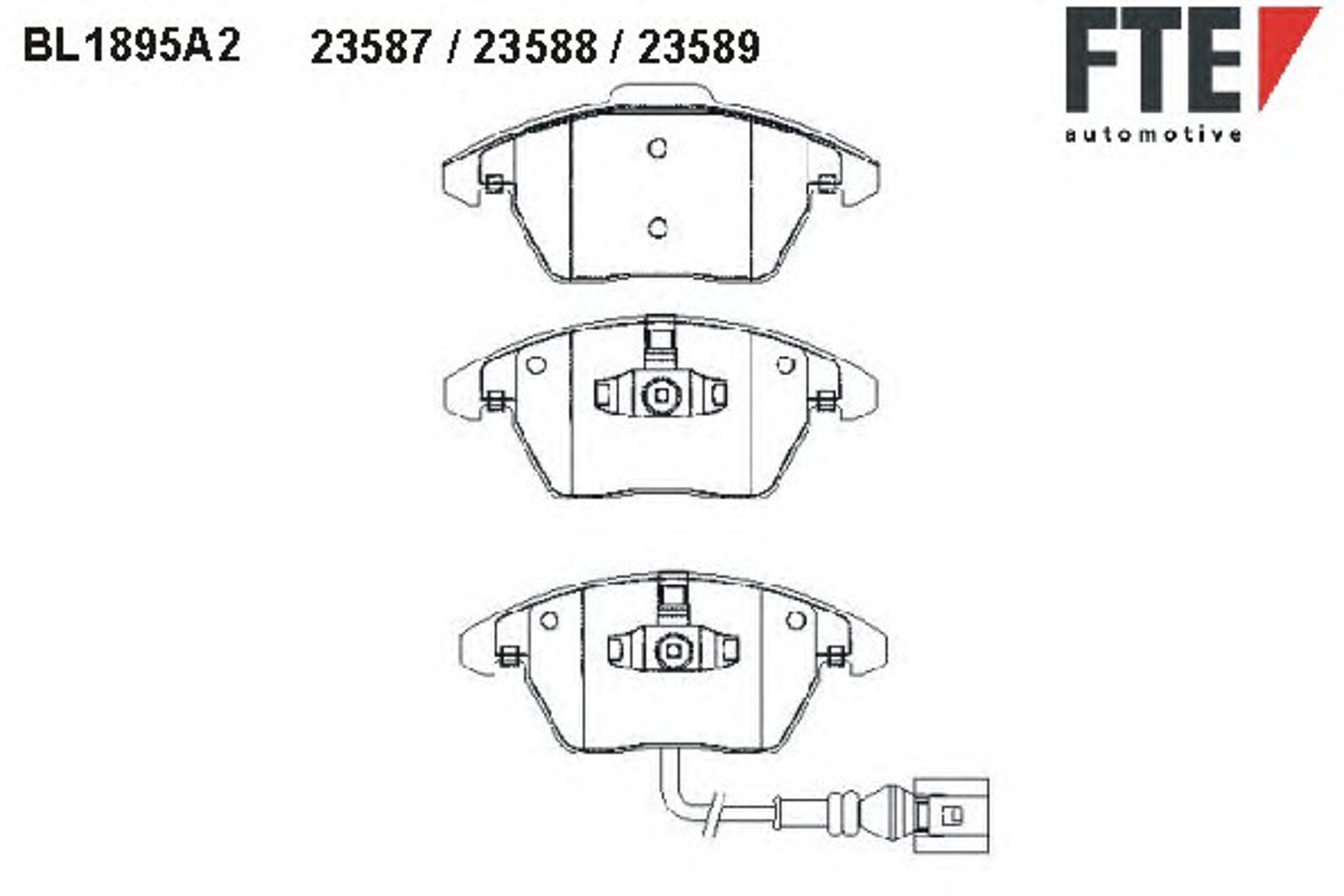 Комплект тормозных колодок дисковый тормоз FTE BL1895A2