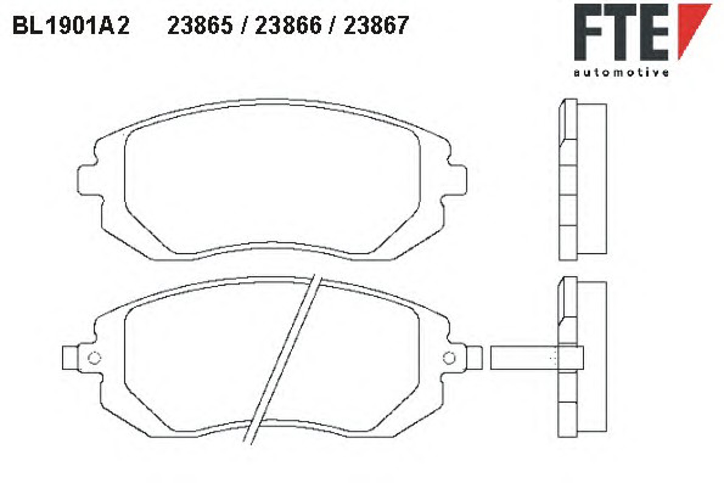 Колодки тормозные дисковые FTE BL1901A2