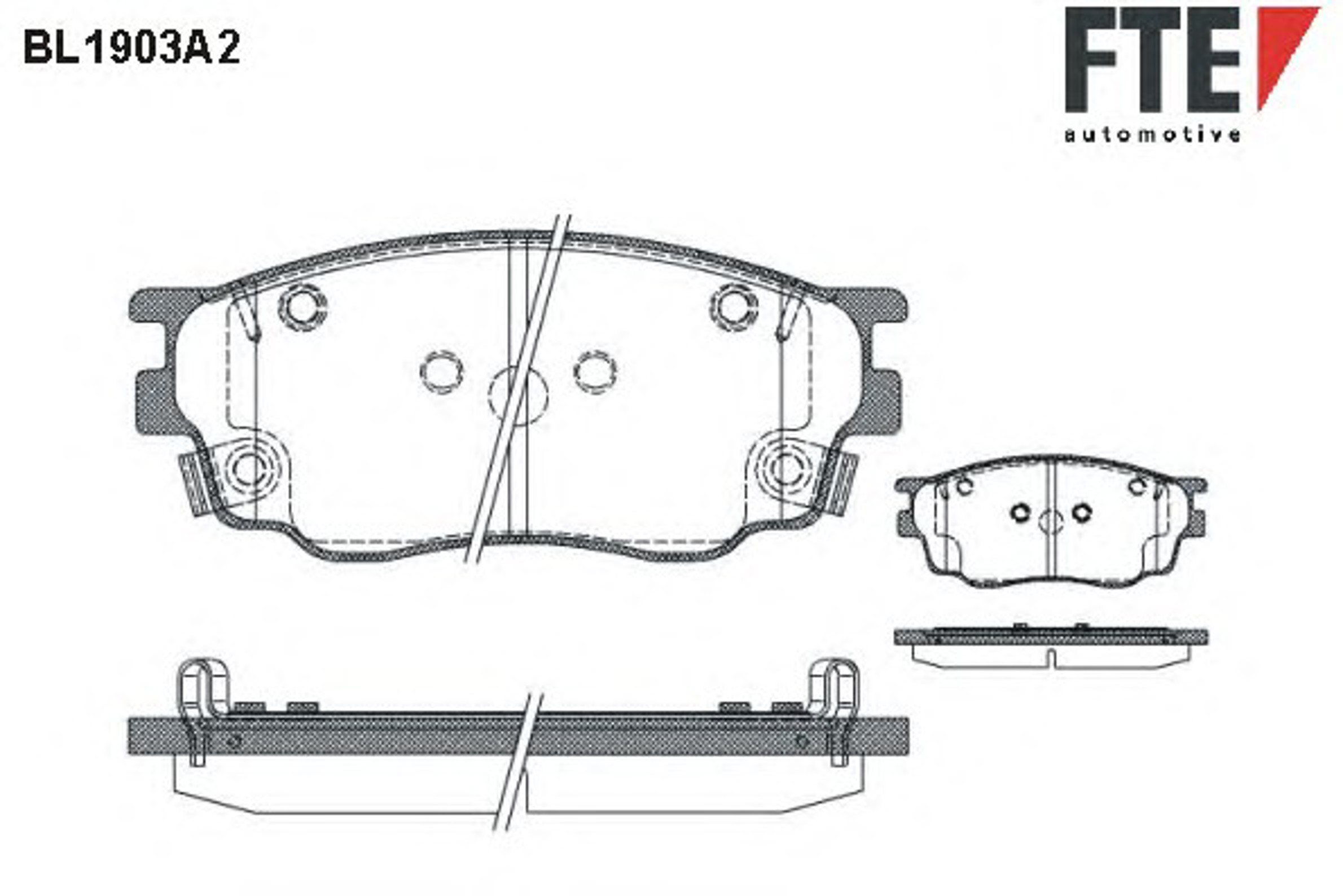 Комплект тормозных колодок дисковый тормоз FTE BL1903A2