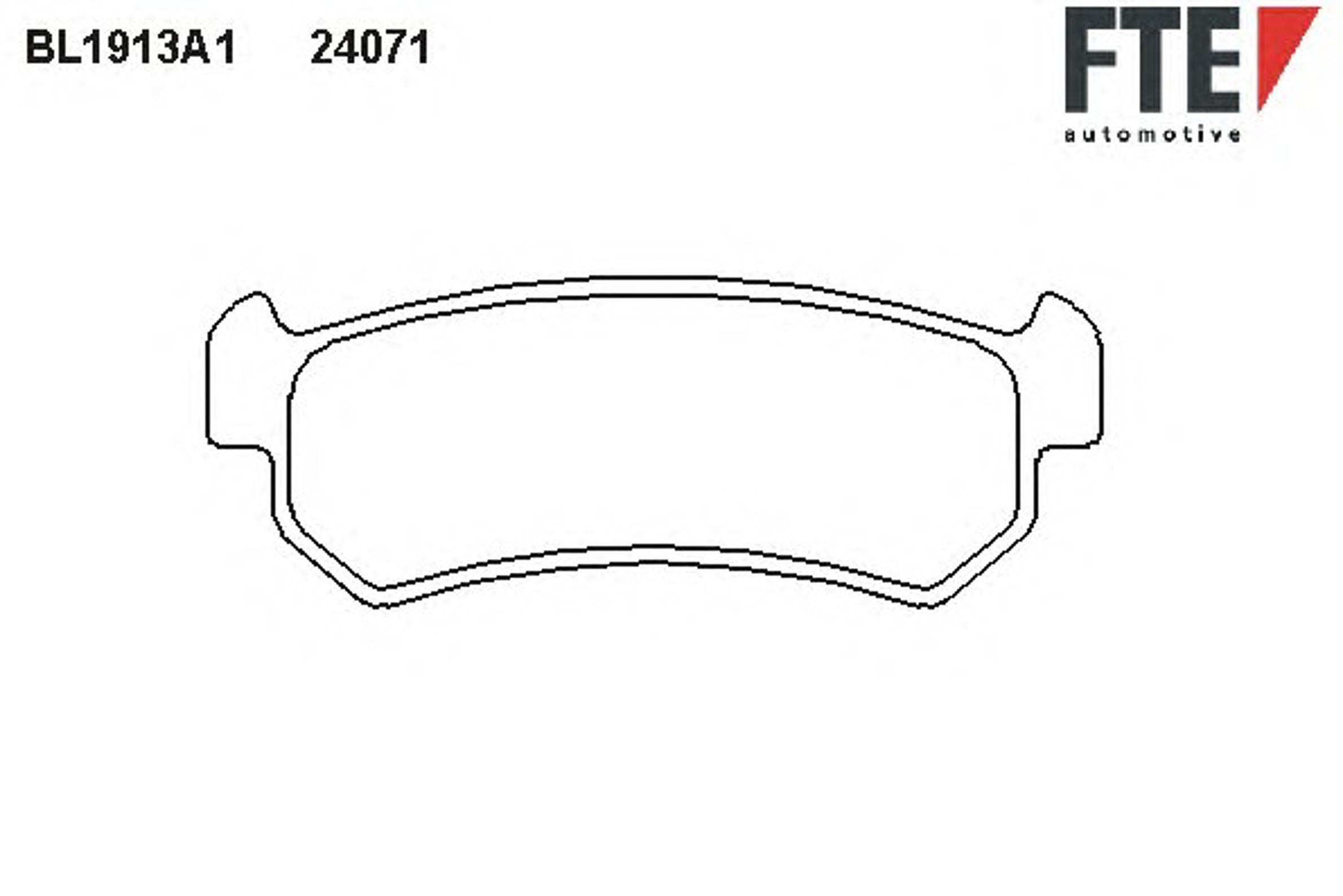 Комплект тормозных колодок дисковый тормоз FTE BL1913A1