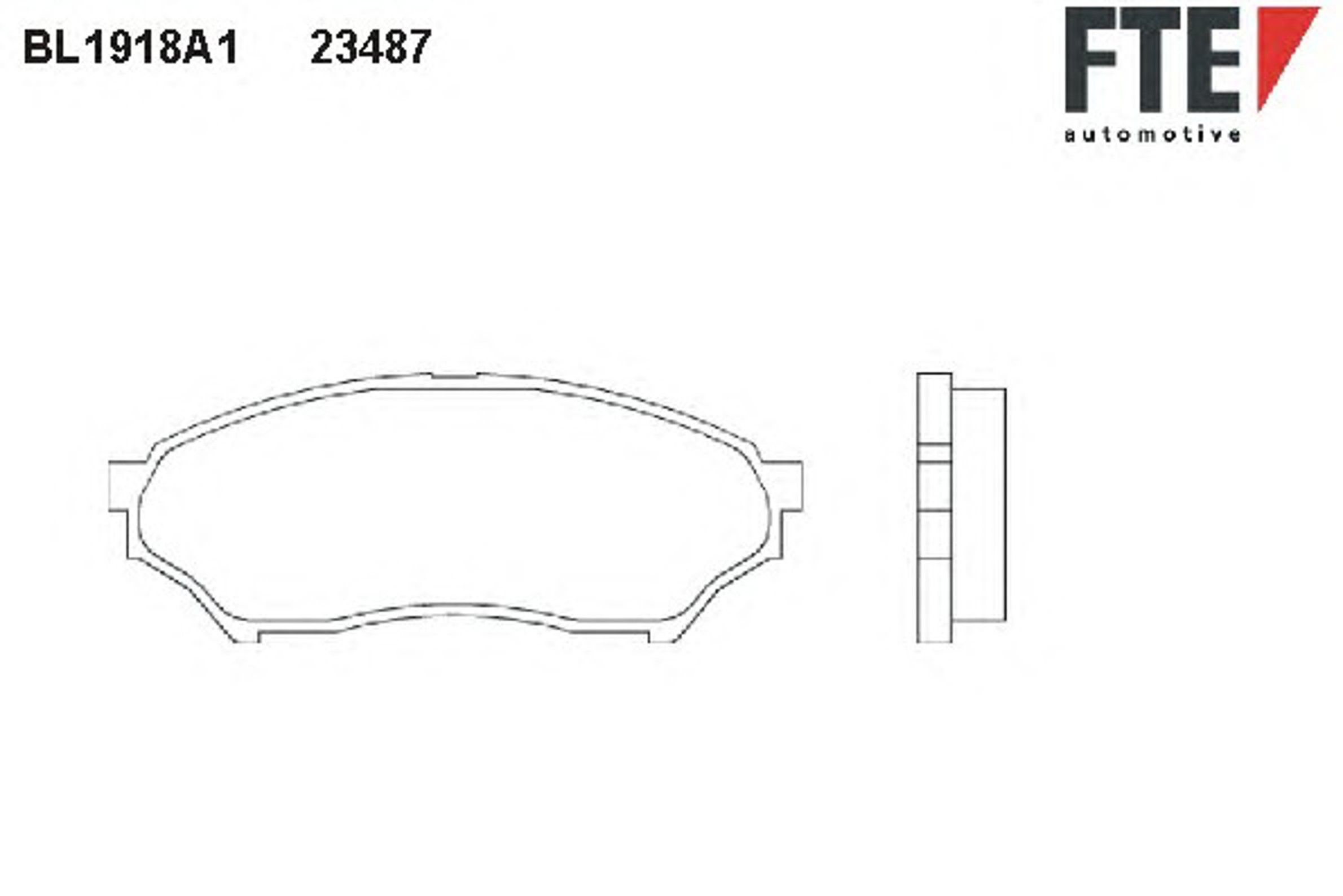 Комплект тормозных колодок дисковый тормоз FTE BL1918A1