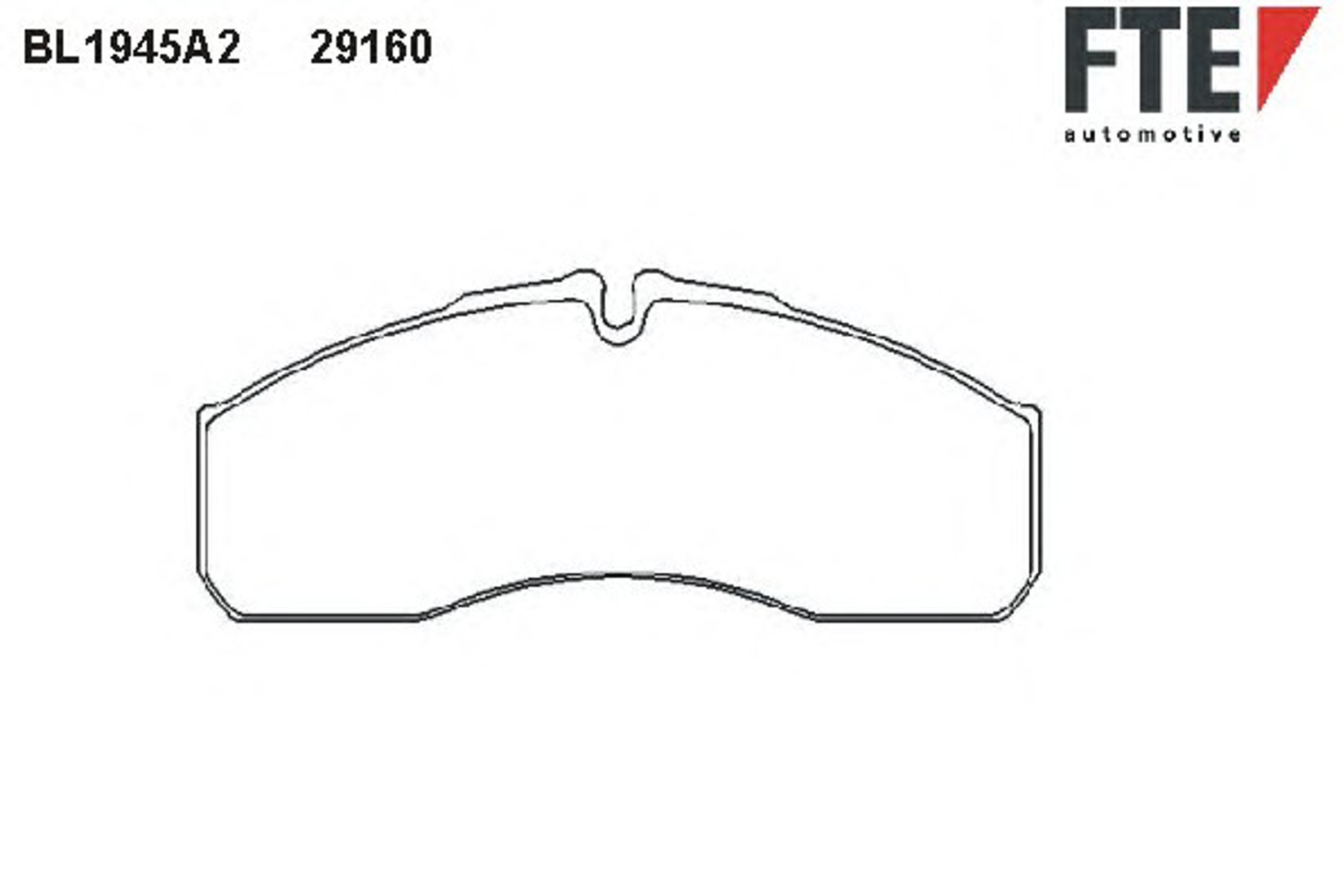 Комплект тормозных колодок дисковый тормоз FTE BL1945A2