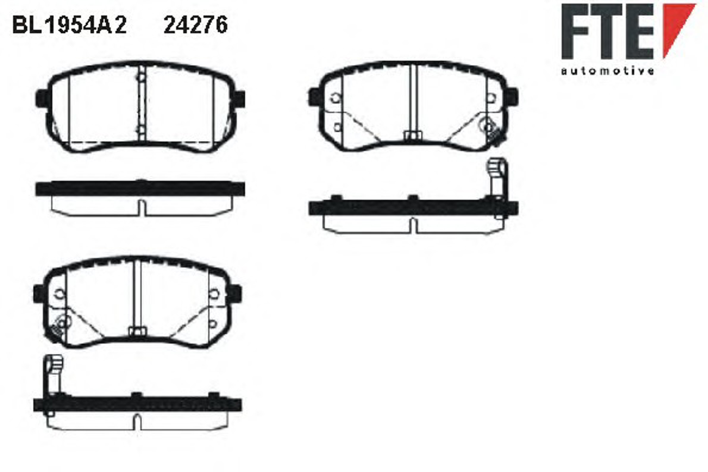 Колодки тормозные дисковые FTE BL1954A2