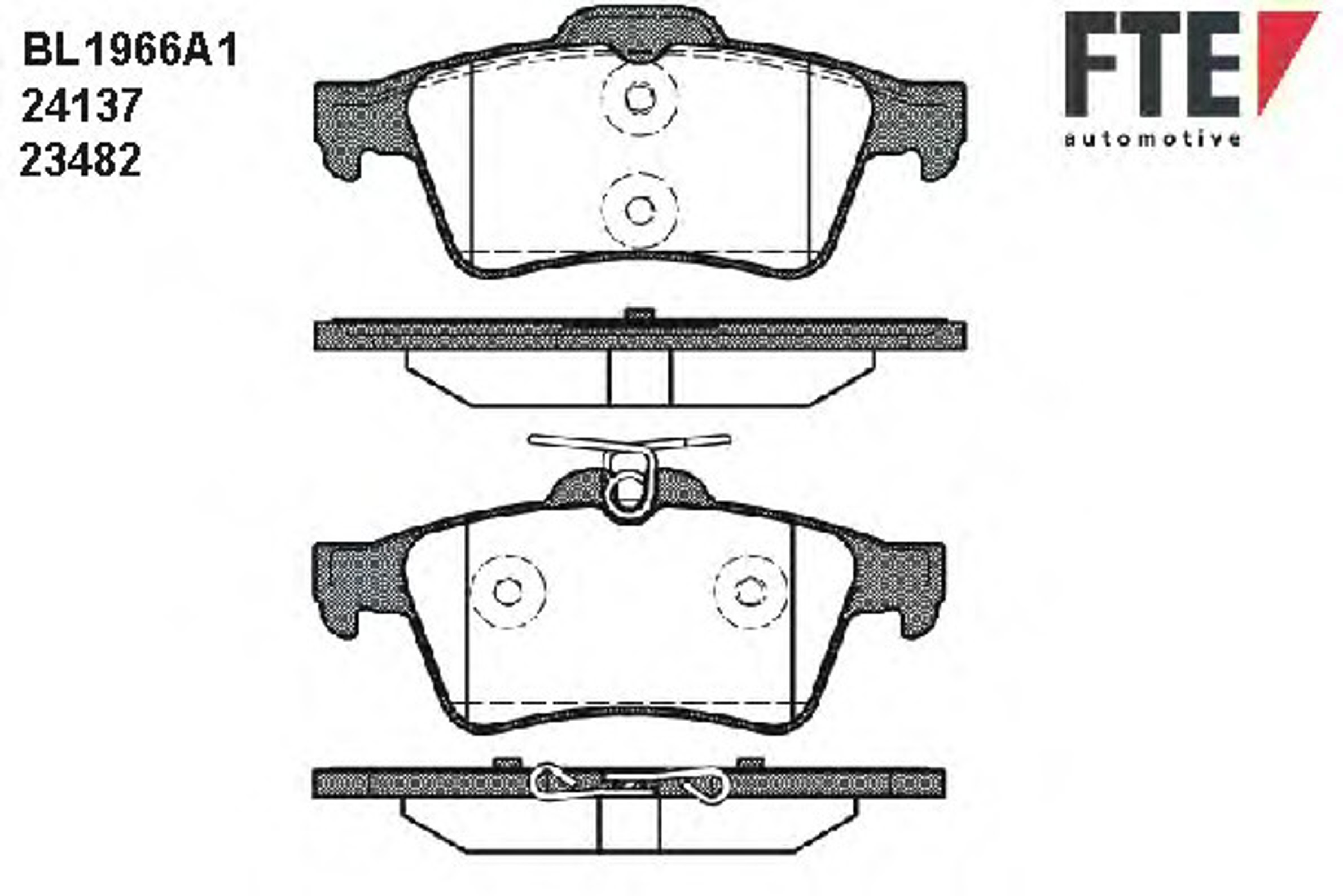 Комплект тормозных колодок дисковый тормоз FTE BL1966A1