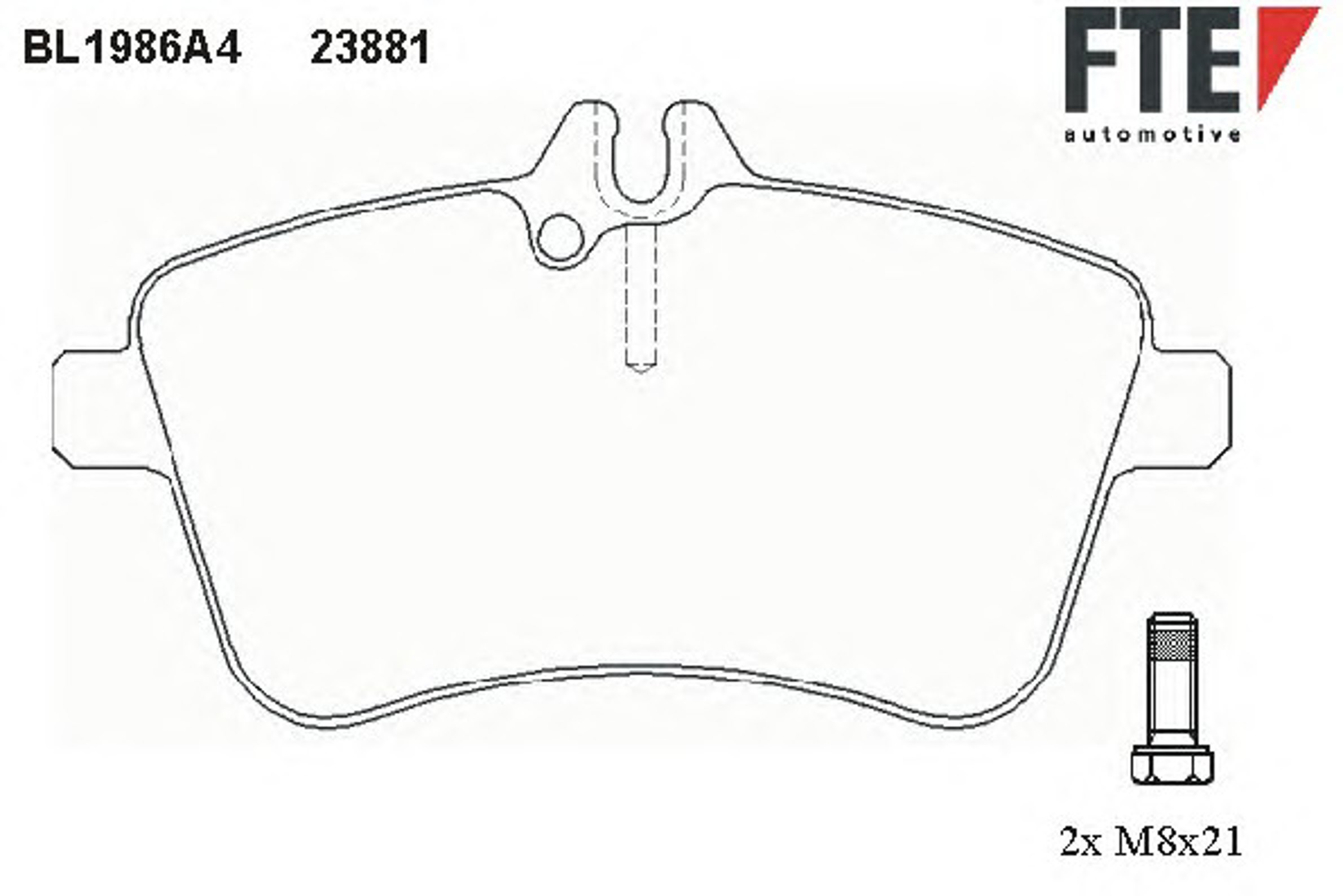 Колодки тормозные дисковые FTE BL1986A4
