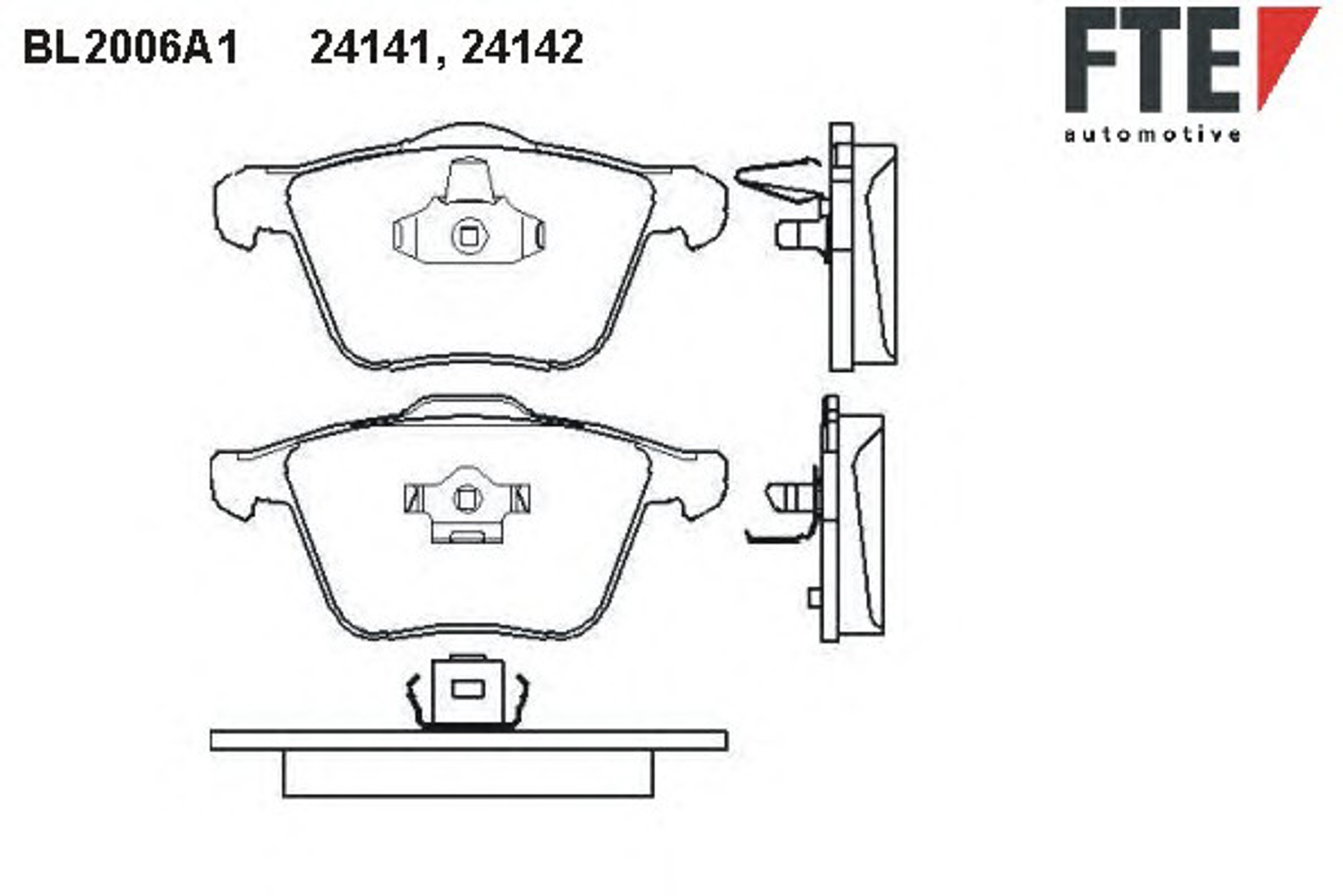 Комплект тормозных колодок дисковый тормоз FTE BL2006A1