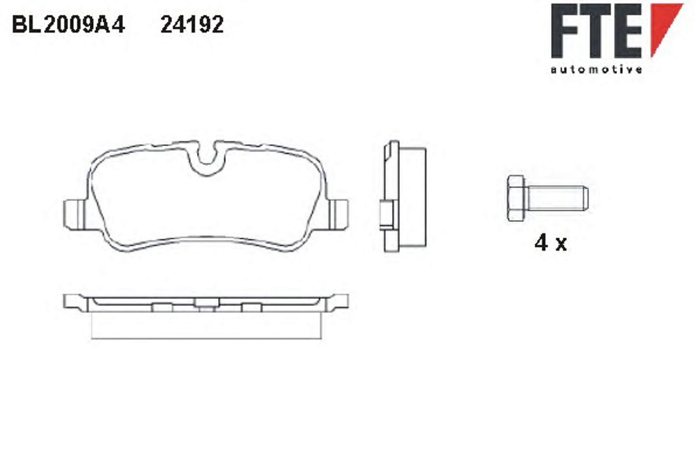 Колодки тормозные дисковые FTE BL2009A4