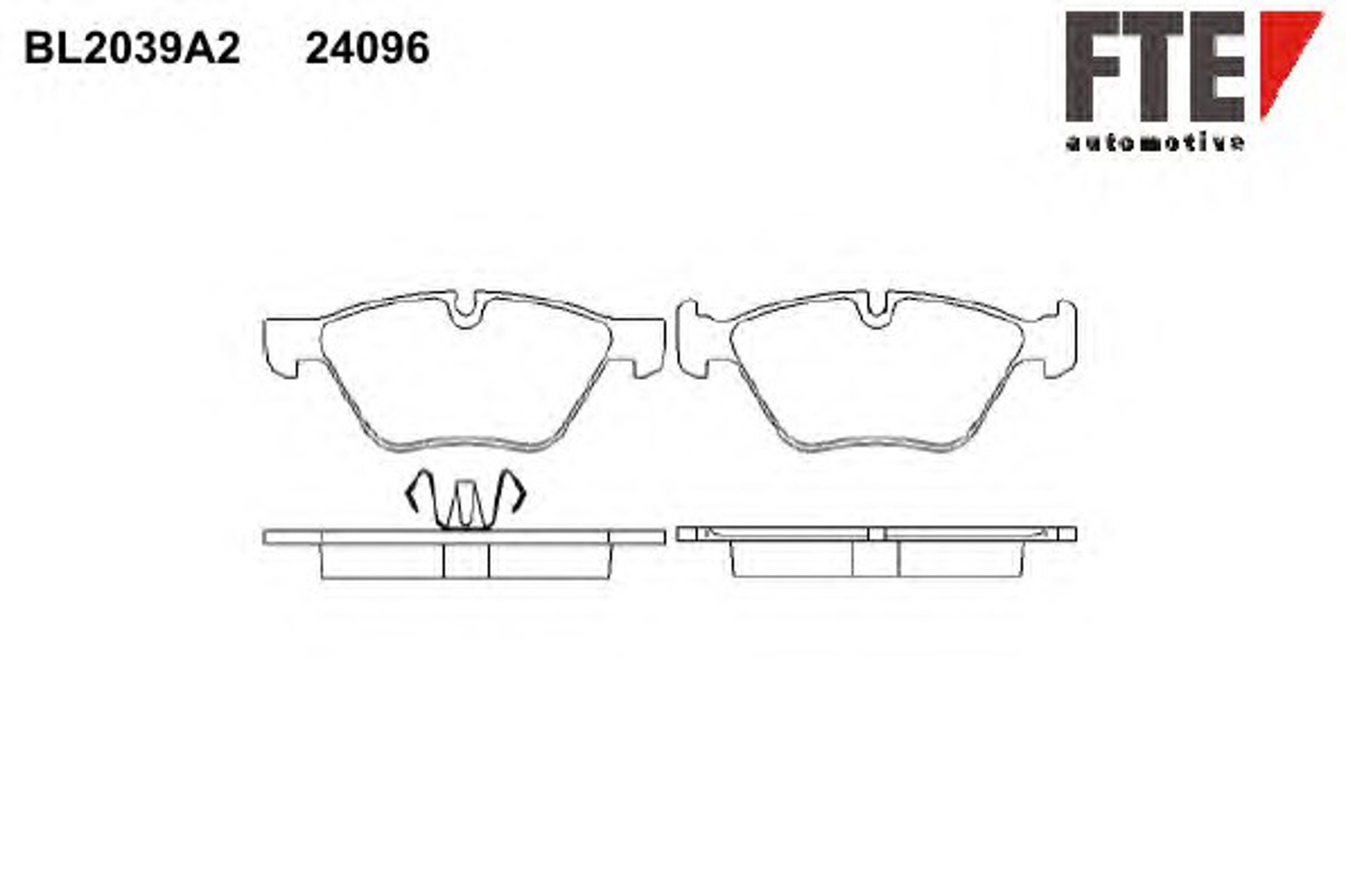 Колодки тормозные дисковые FTE BL2039A2