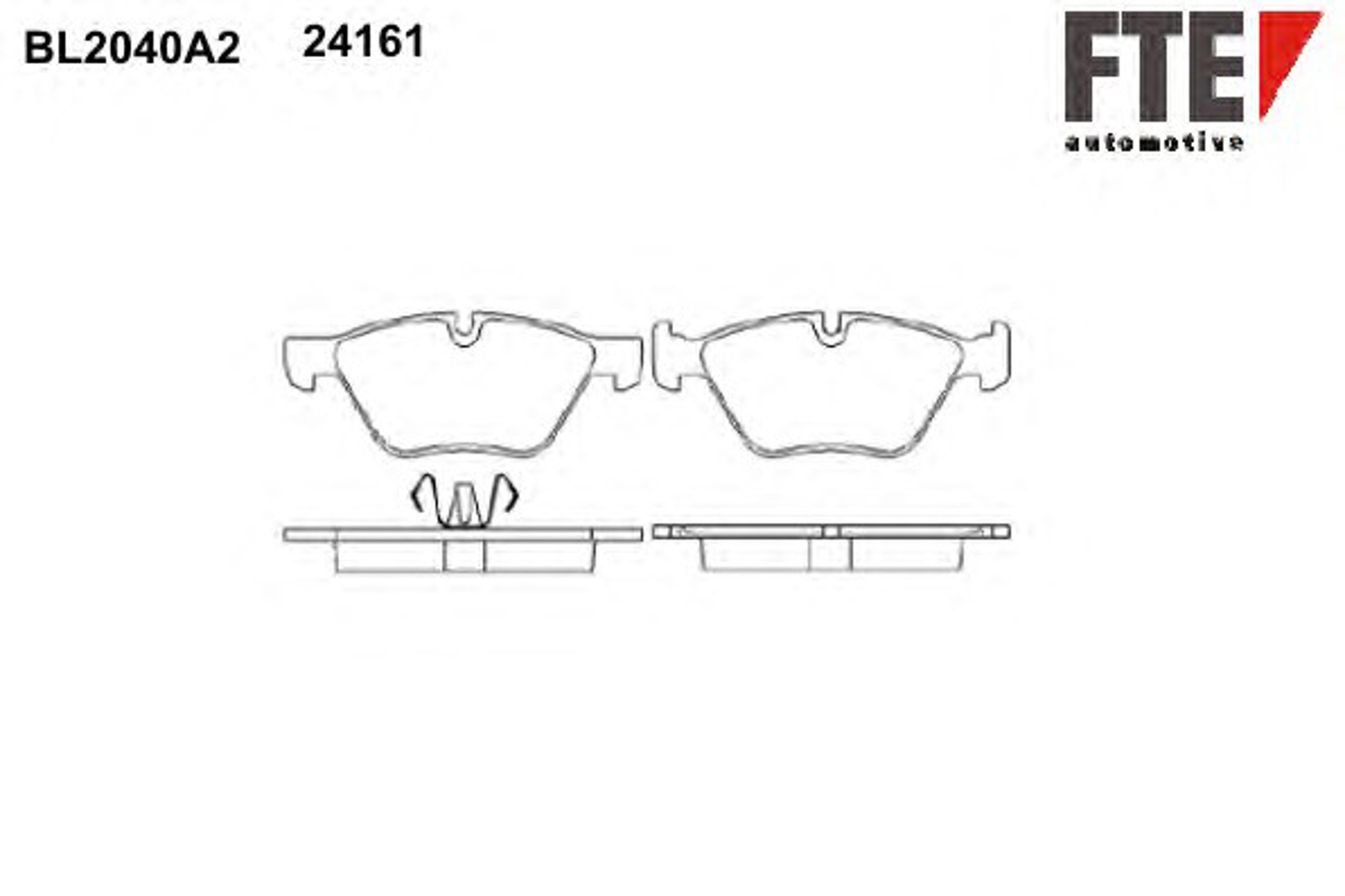 Колодки тормозные дисковые FTE BL2040A2