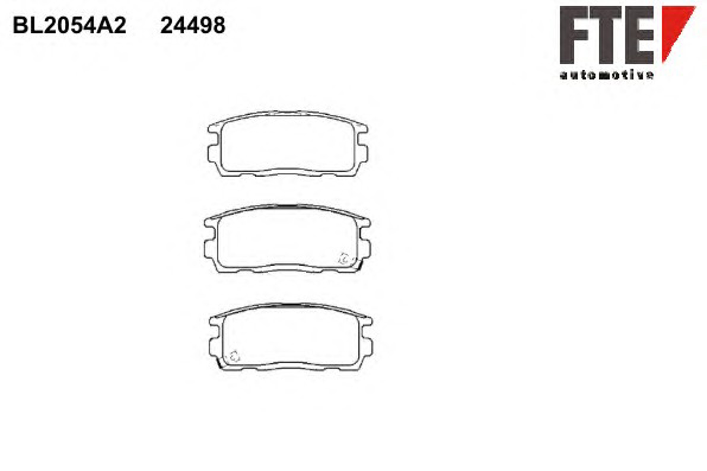 Комплект тормозных колодок дисковый тормоз FTE BL2054A2