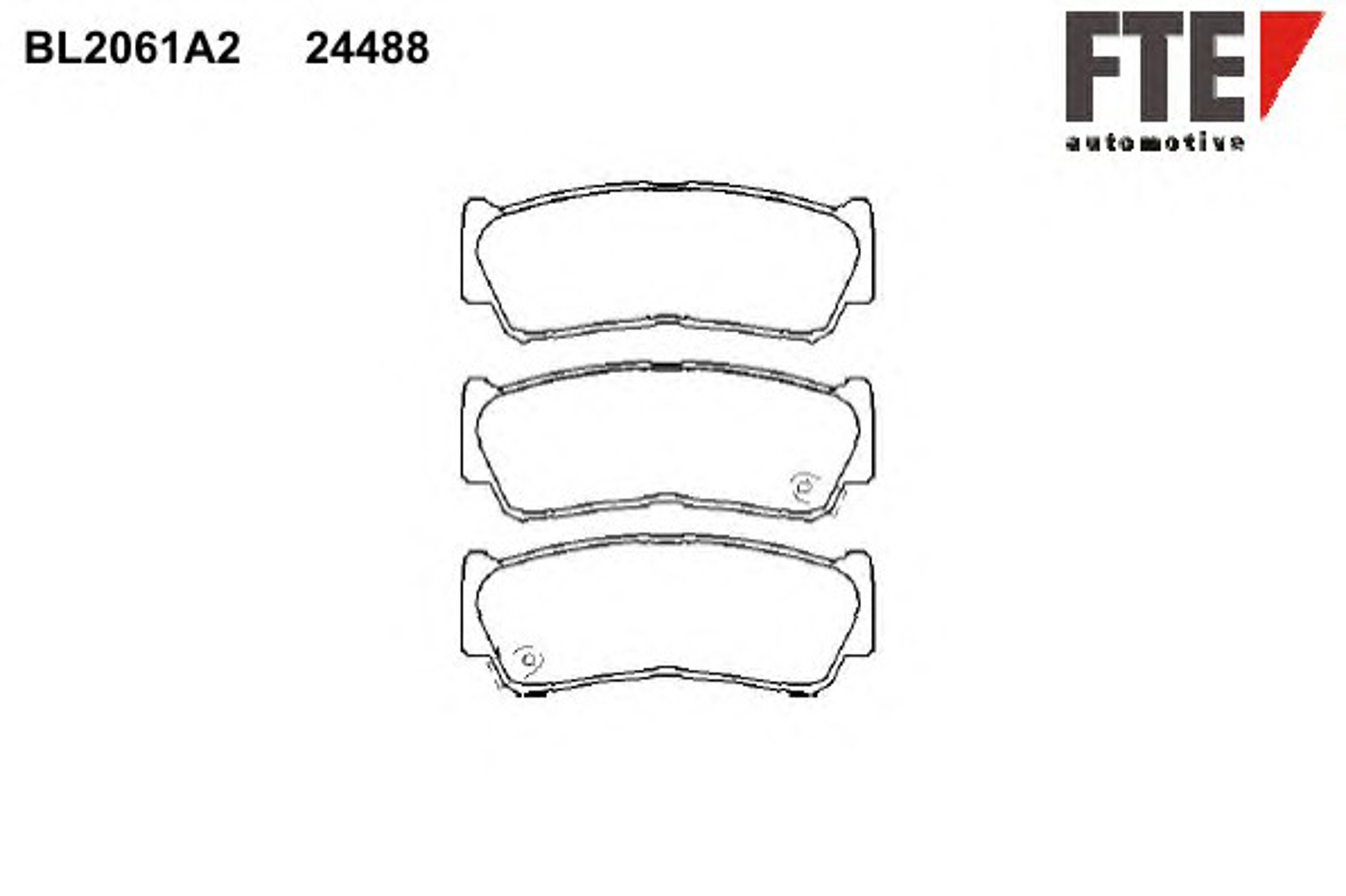 Колодки тормозные дисковые FTE BL2061A2