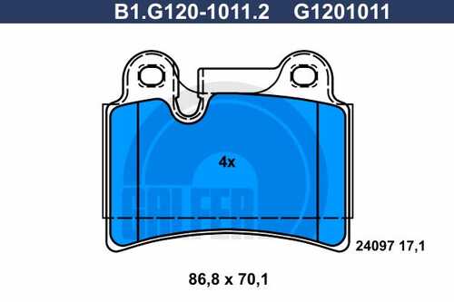 Тормозные колодки GALFER B1-G120-1011-2