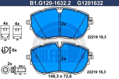 Тормозные колодки GALFER B1-G120-1632-2