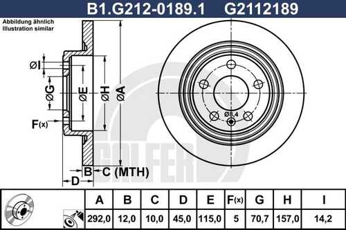 Тормозной диск GALFER B1-G212-0189-1