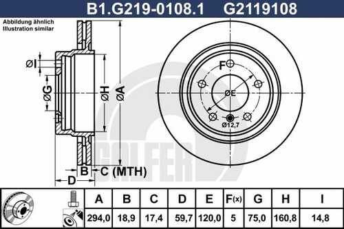 Тормозной диск GALFER B1-G219-0108-1