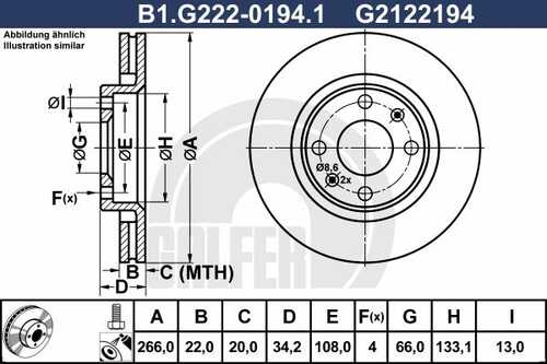 Тормозной диск GALFER B1-G222-0194-1
