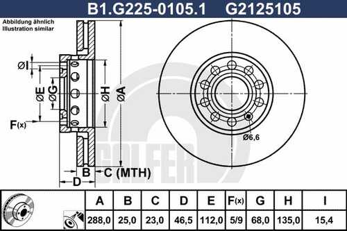 Тормозные диски GALFER B1-G225-0105-1