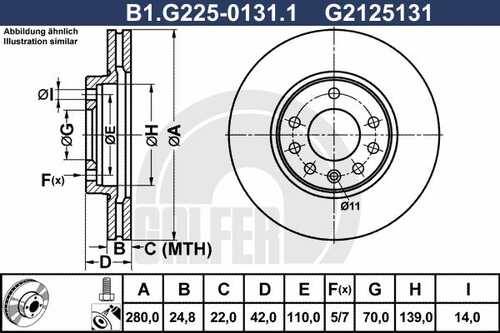 Тормозной диск GALFER B1-G225-0131-1
