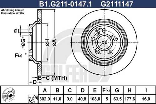 Тормозной диск GALFER B1G21101471