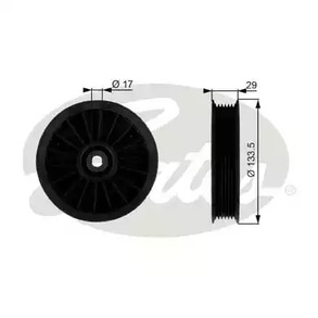 Ролик поликлинового ремня GATES T38034
