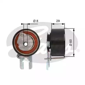Натяжной ролик ремня GATES T43158