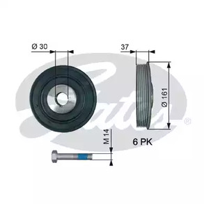Ременный шкив коленчатого вал drivealign GATES TVD1002A