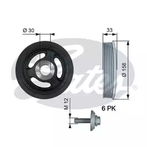 Шкив коленвала GATES TVD1061A
