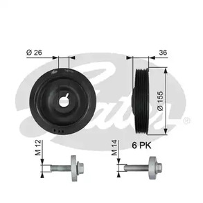 Шкив коленвала GATES TVD1126A