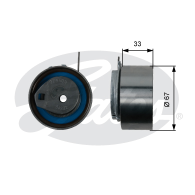 Натяжной ролик ременьа грм powergrip GATES T43008