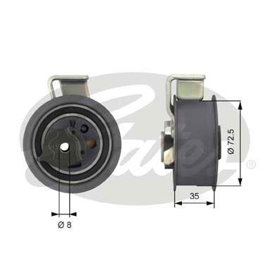 Натяжной ролик ременьа грм powergrip GATES T43019