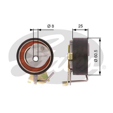 Натяжной ролик ременьа грм powergrip GATES T43023