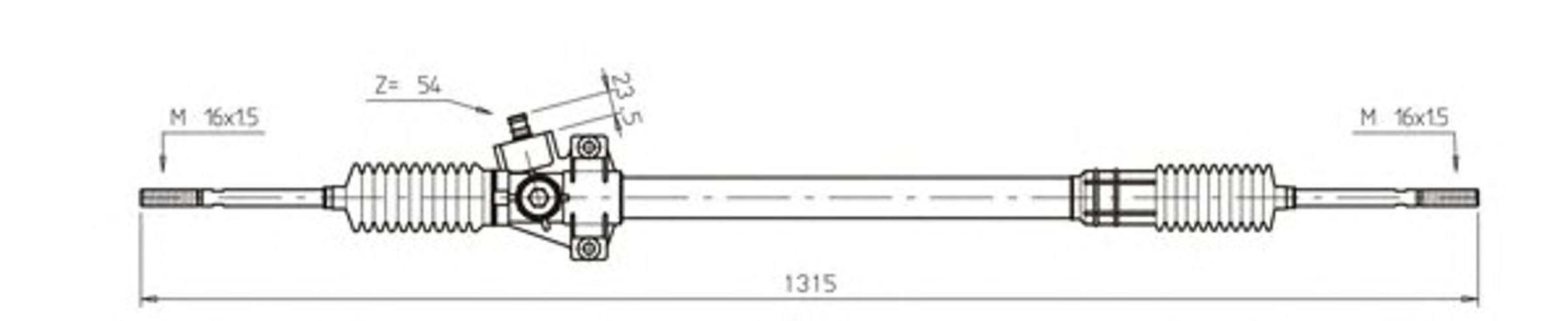 Рейка рулевая GENERAL RICAMBI FI4026