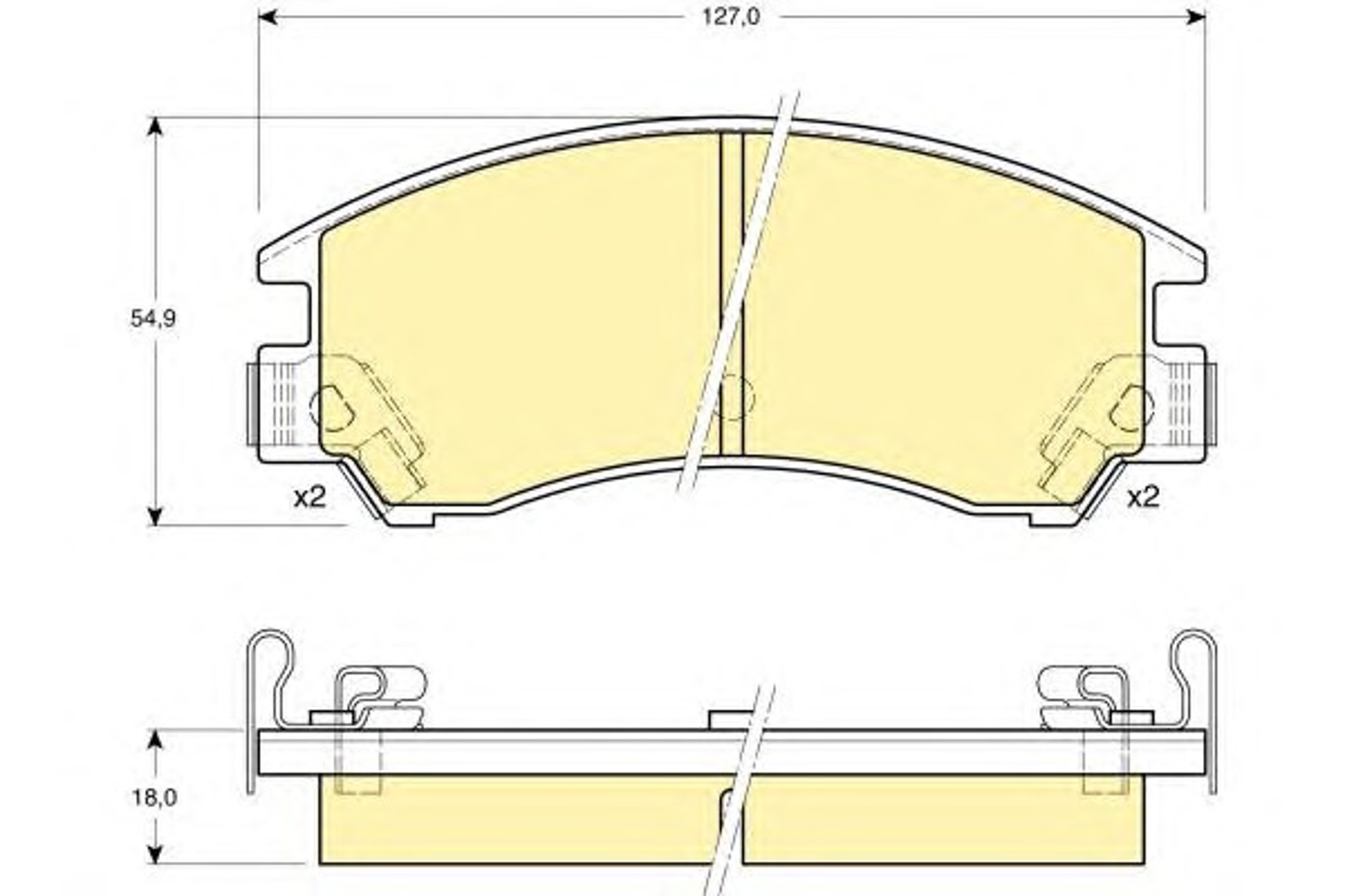Колодки тормозные дисковые GIRLING 6103809